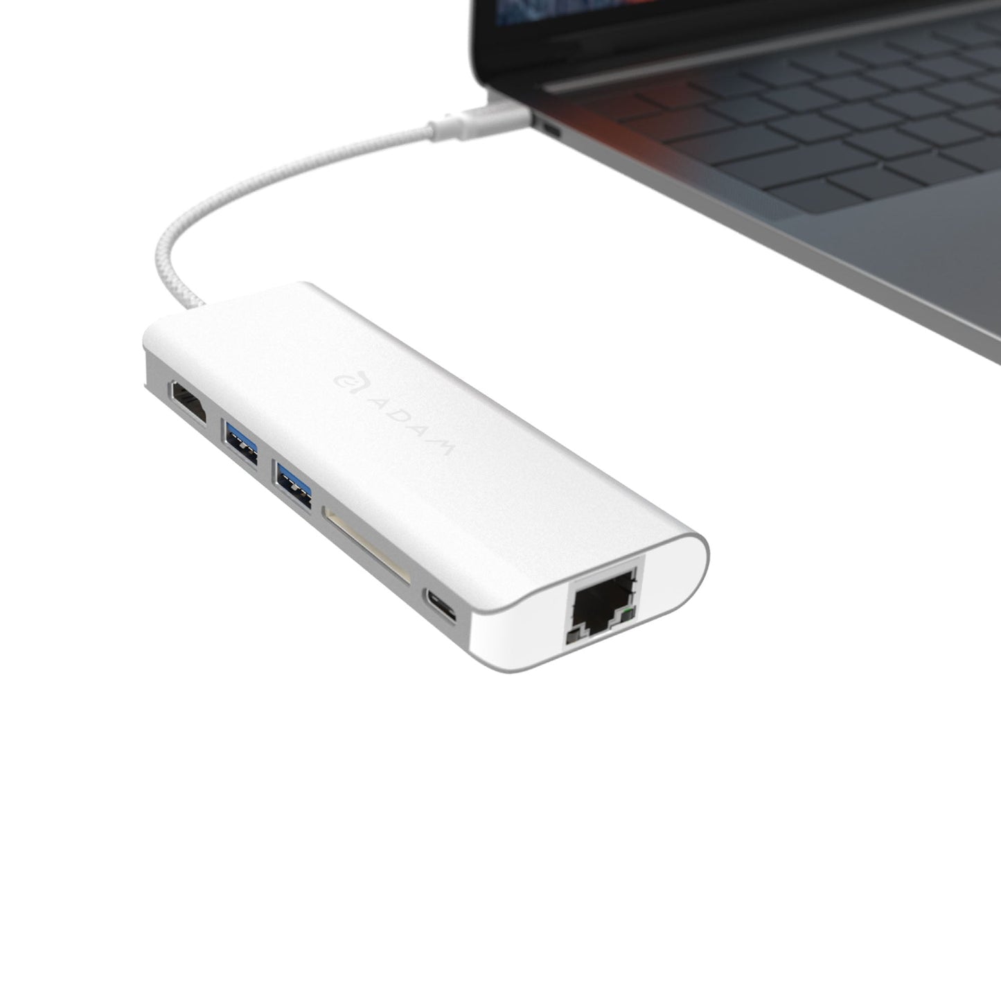 ADAM ELEMENTS Casa A01 USB C 6-in-1 Hub - Silver