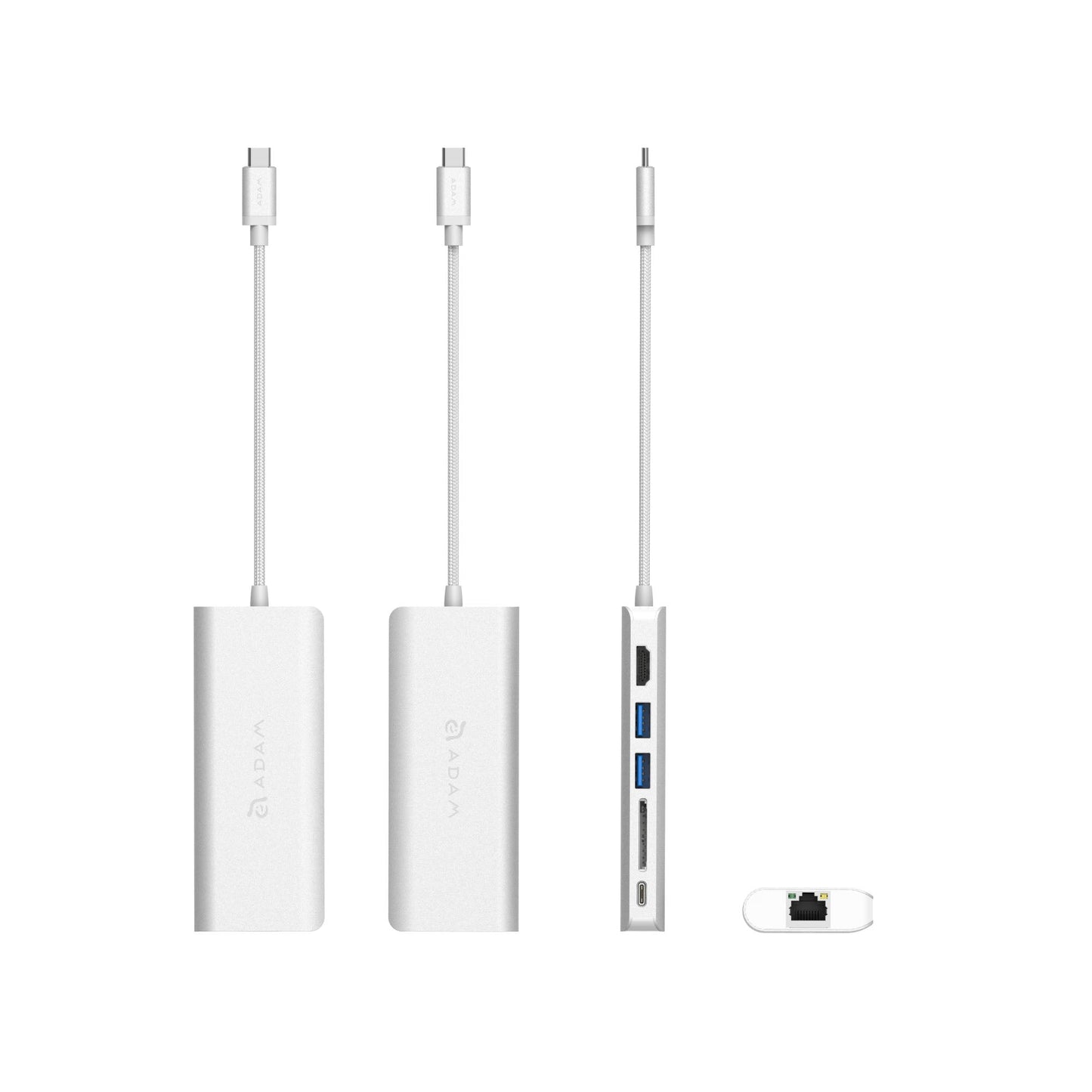 ADAM ELEMENTS Casa A01 USB C 6-in-1 Hub - Silver